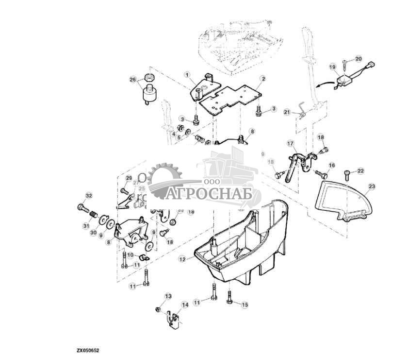 ARMREST AND CONTROL PANEL HOUSING 